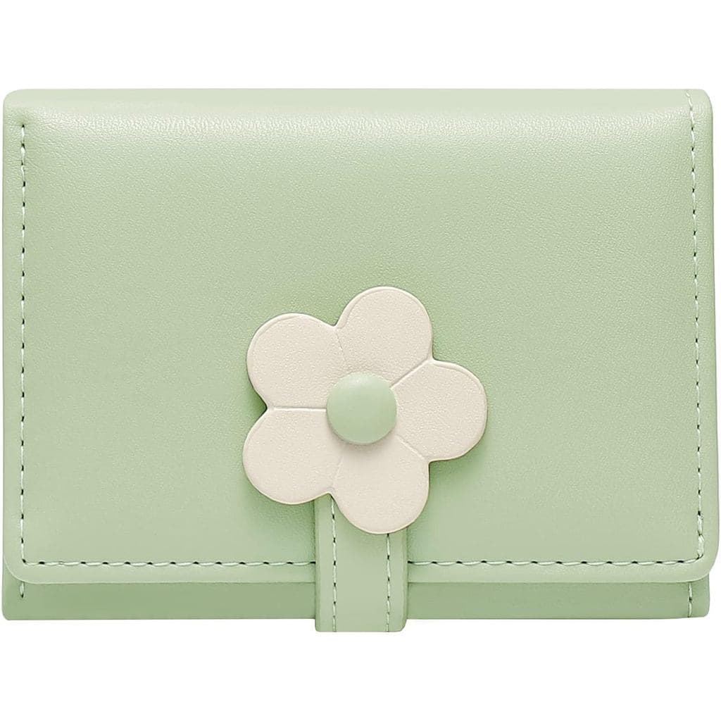 Carteira Pequena com Fecho de Flor Bonita da Sunwel para Mulheres e Meninas |   Mini Carteira, 7 Compartimentos para Car