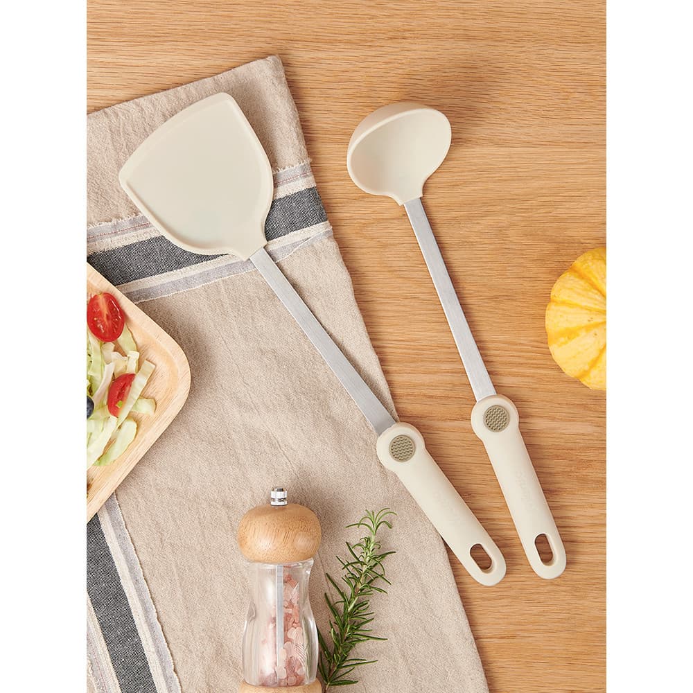 Espátula de silicone Mingjue britânica, panela antiaderente, conjunto de espátula de silicone dedicado, espátula de cozi