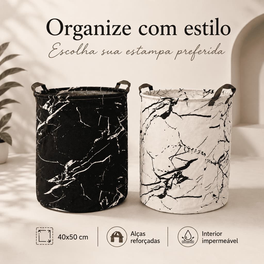 Cesto Organizador Multiuso Roupas e Brinquedos - Dobravel e Impermeavel Capacidade 90L