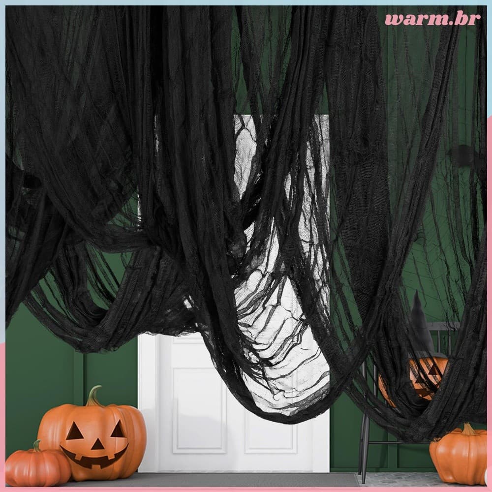 Decoração De Gaze Assustadora Halloween 3 Pacotes Esfarrapada Festa Em Casa Assombrada [waroom.br]