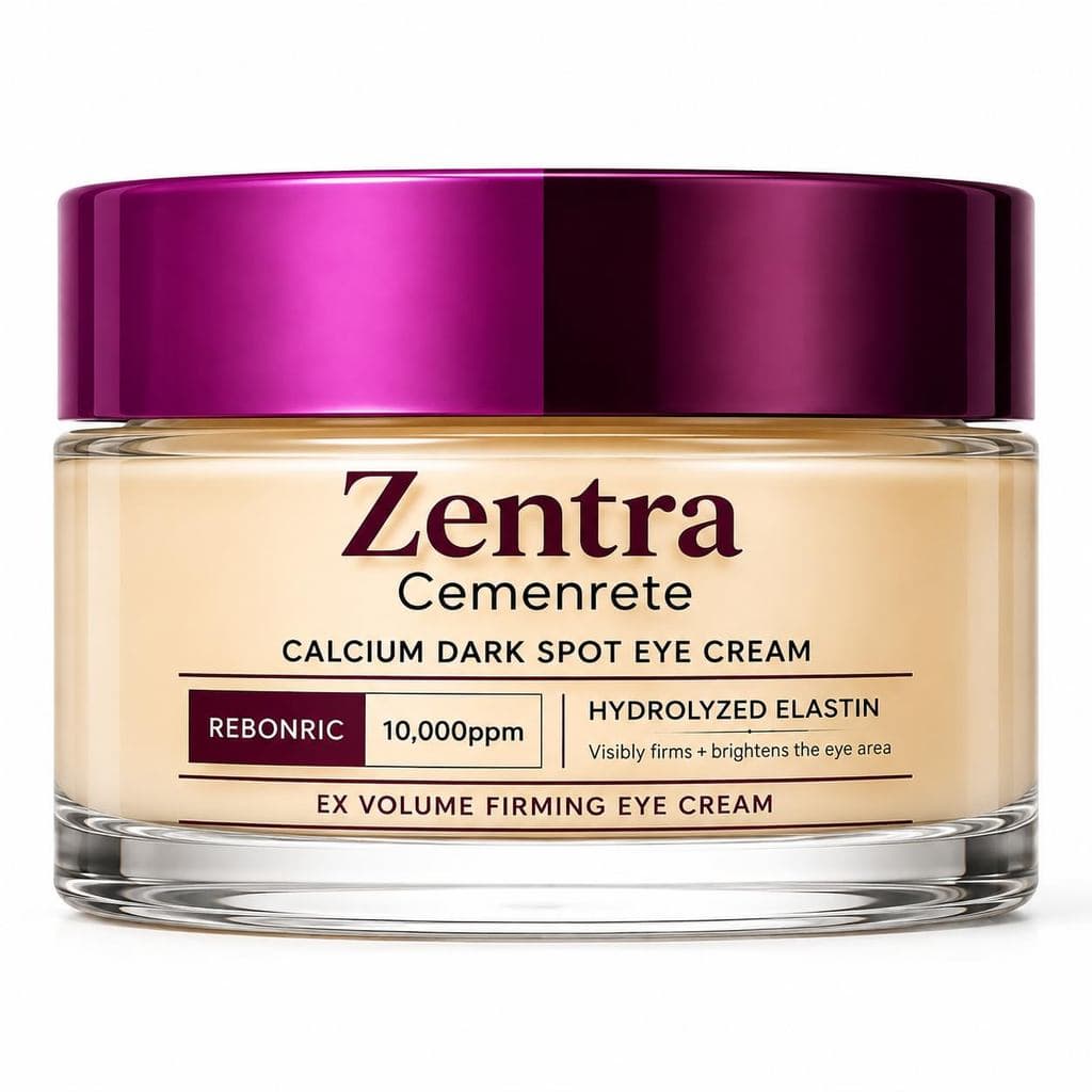 Creme para Olhos com Cálcio Zentra, Creme para Olheiras com Cálcio 15g, Fórmula Firmadora para Olheiras, Bolsas e Flacid
