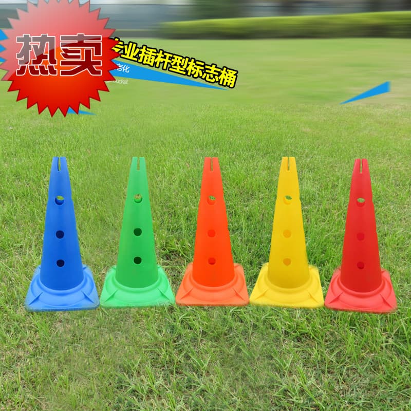 50cm buraco logotipo barril equipamento de treinamento de futebol logotipo barril obstáculo sinal de estrada barricada l
