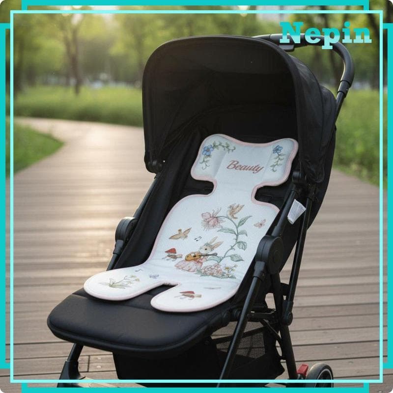 [Nepin] Almofada De Resfriamento Para Carrinho De Bebê , Seda Gelada , Portátil , Criança , Tapete E Cadeira Alta , Uso