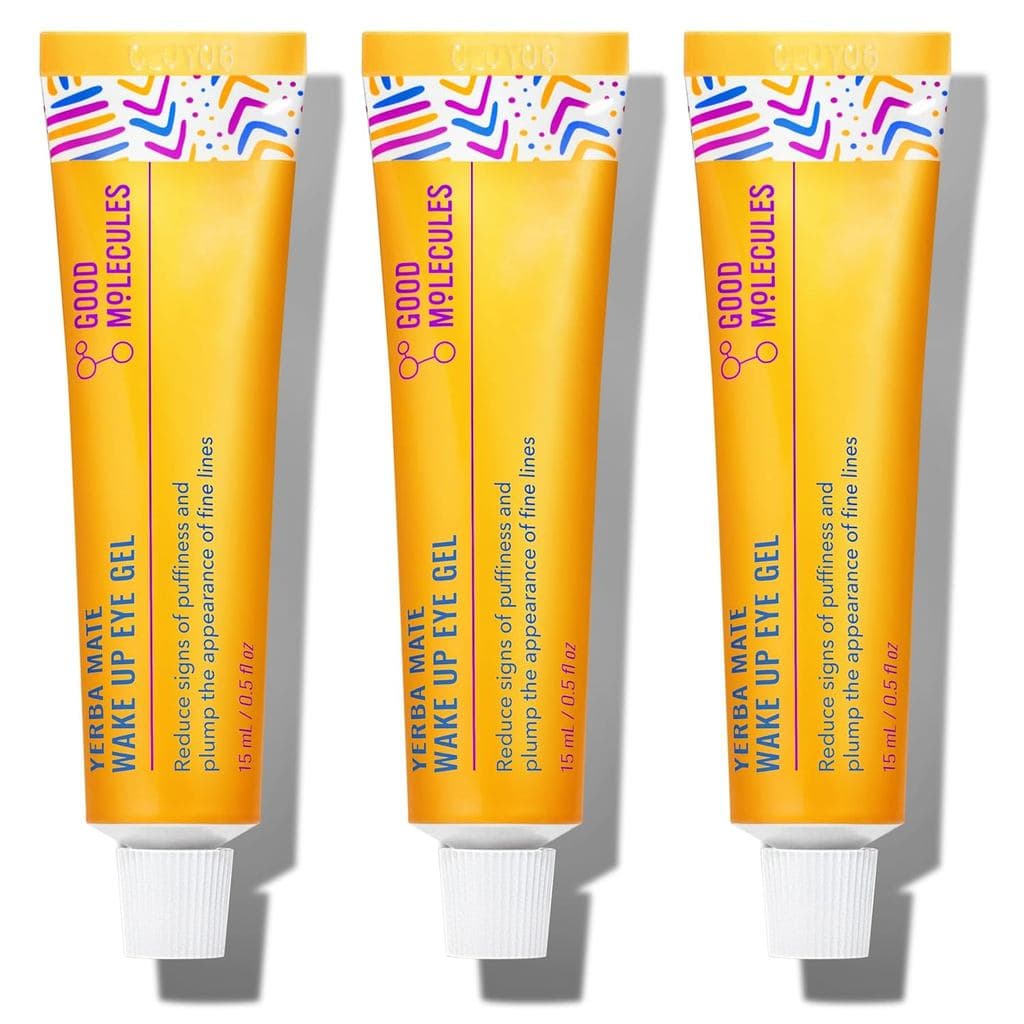 Good Molecules Yerba Mate Wake Up Eye Gel Pack 3 – 15 ml Cada |   Gel Hidratante para a Área dos Olhos com Ácido Hialurô