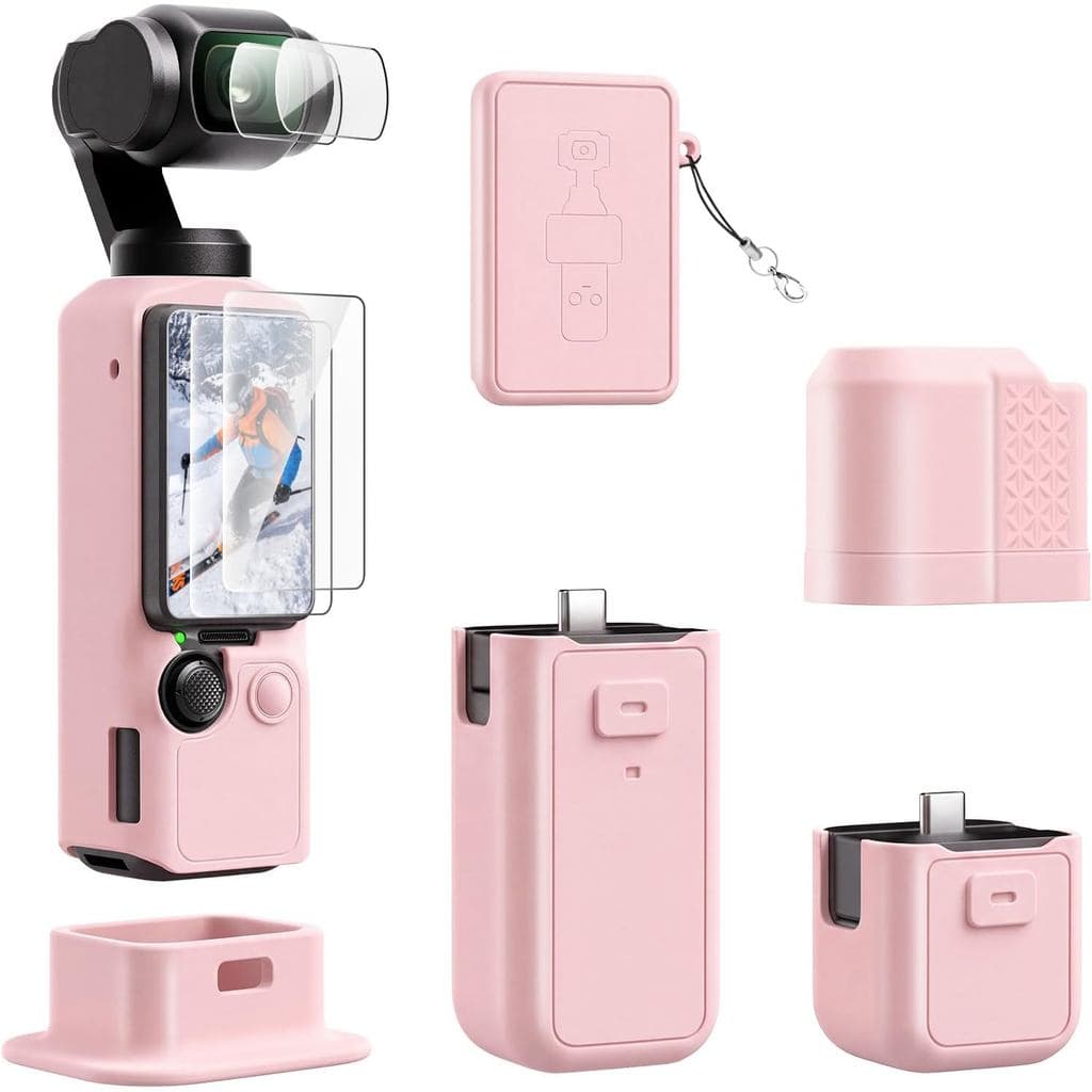 Capa De Câmera MoKo Para DJI Osmo Pocket 4 , Protetora De Silicone Macio Com Base De Suporte E Protetores De Tela Antiar