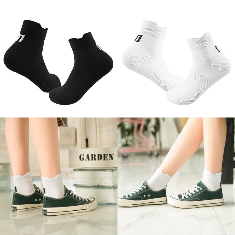 Meias de tênis 11bybbs curto tubo médio puro algodão meias casal High Street esportes algodão na moda meias EyeControlle