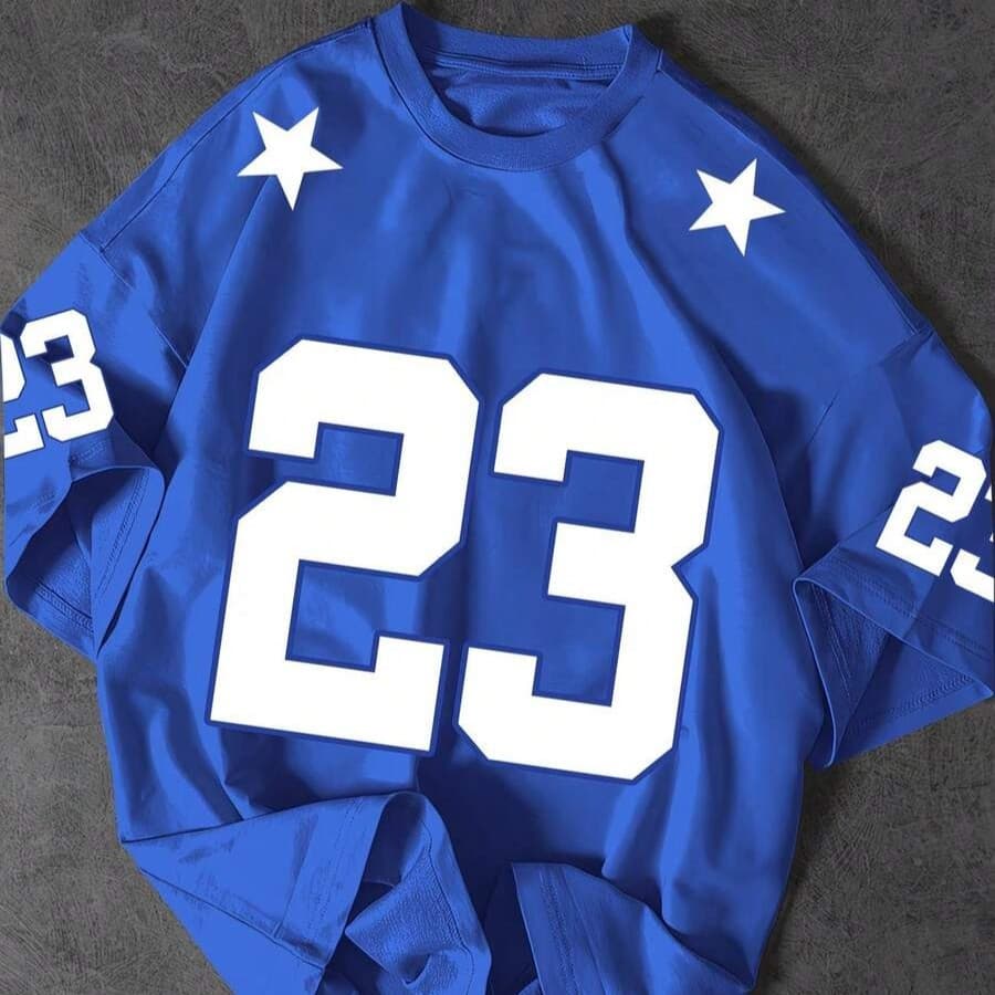 Camiseta 23 Estrela Camisa Blusa Unissex Masculino Feminino 100% Algodão Top Premium Street Wear Lançamento