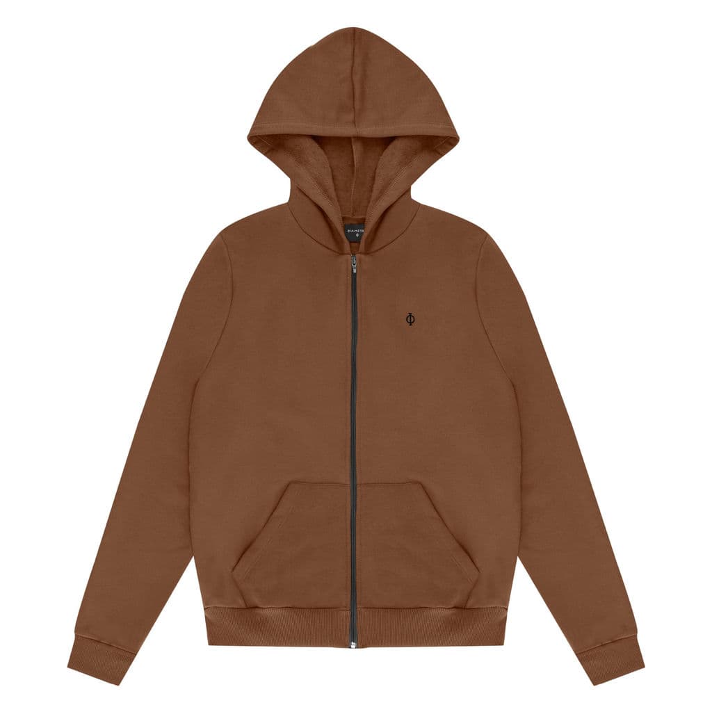 Jaqueta Masculina Moletom Peluciado Diametro Marrom