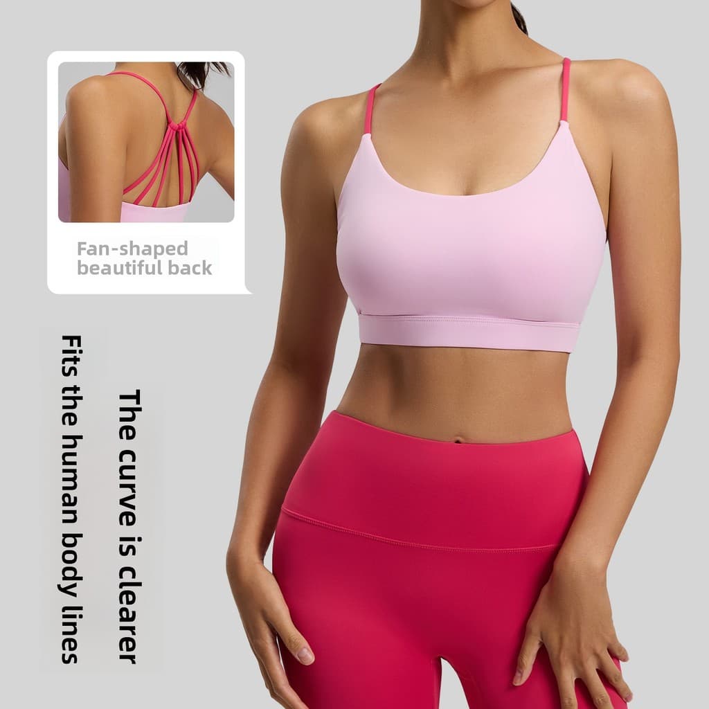 Dopamina fina à prova de choque Yoga Fitness sutiã feminino