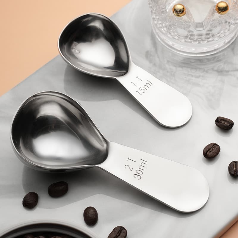Houyang colher medidora de aço inoxidável, colher medidora de grãos de café, cozinha doméstica, farinha, leite em pó, co