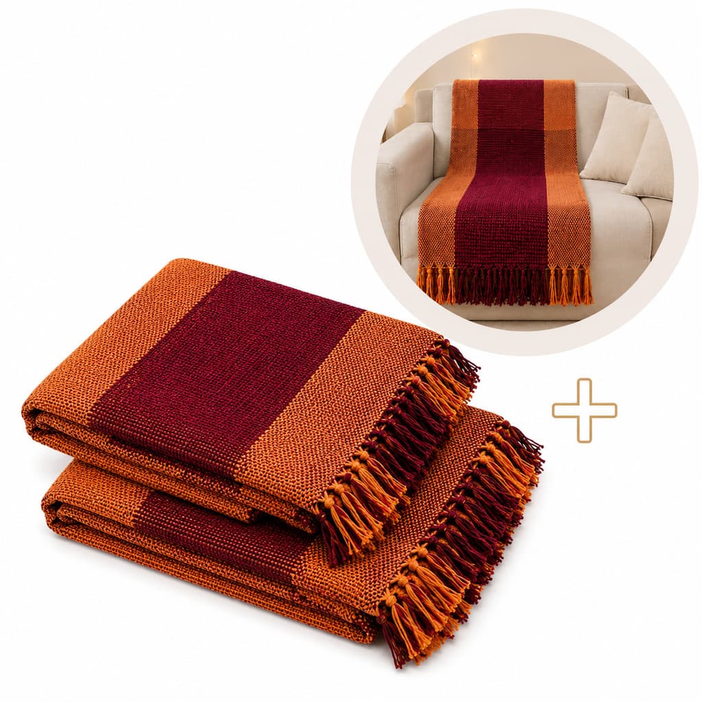 Kit 2 Manta Para Sofá Gigante Tipo Capa Protetora Algodão 210x120cm Decoração Moderna