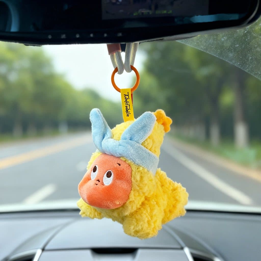 Cordão para espelho retrovisor, boneca de pelúcia, fivela suspensa, corda de alta qualidade, pingente de carro, corda, p