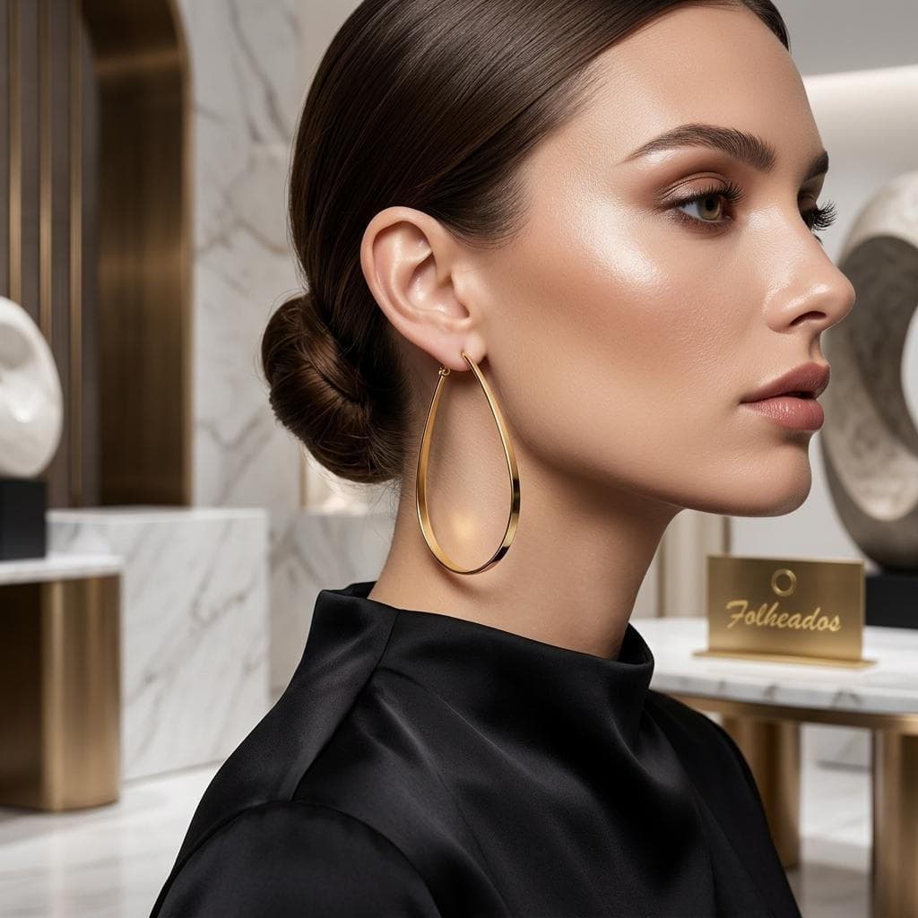 Brincos De Argola Feminina Banhado Ouro 18k Vários Modelos Elegantes Modernos Para Várias Ocasiões