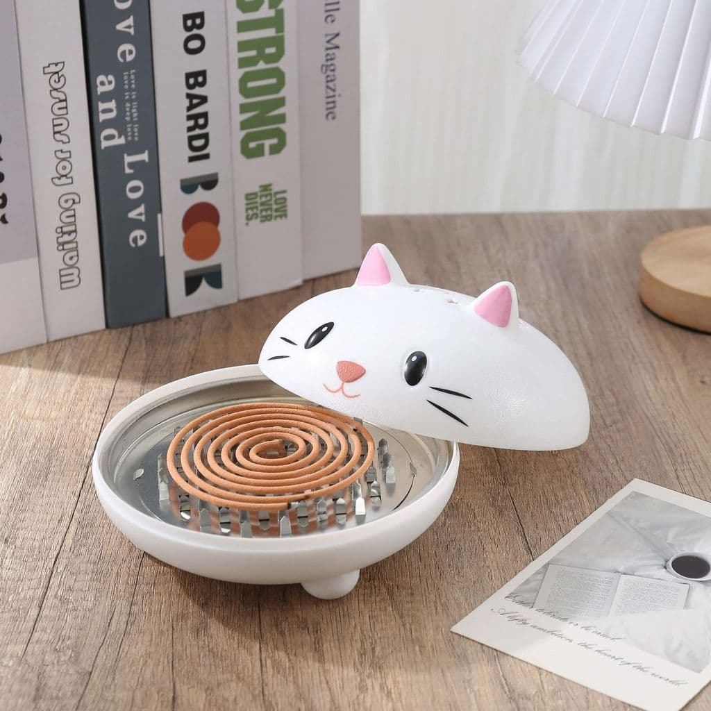 Macio bonito gato queimador de incenso Mosquito queimador de incenso grande incenso doméstico interior decoração de mesa
