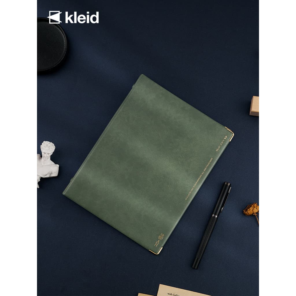 Japão kleid High-End couro do plutônio pasta caderno A5 oito furos pasta 2mm quadrado