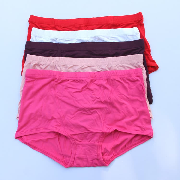 Roupa íntima feminina de fibra de bambu, cueca Boxer feminina