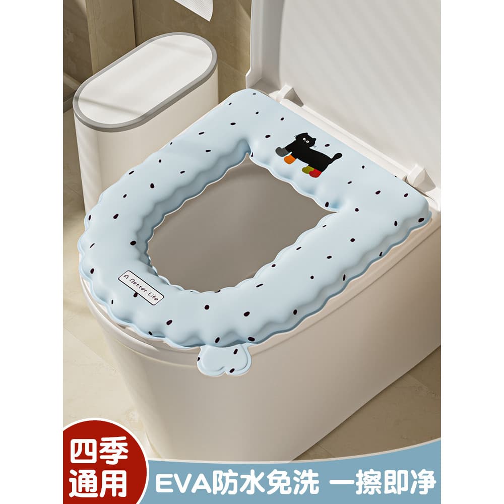 Almofada de assento de vaso sanitário 2026 novo estilo à prova d'água EVA almofada de assento de vaso sanitário quatro e