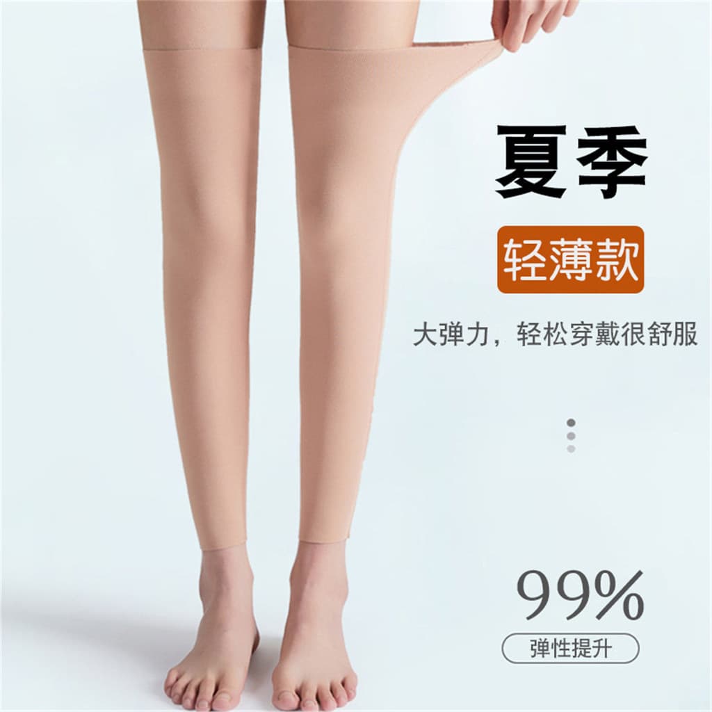Joelheiras finas de verão alongadas antiderrapantes Leggings de verão capa de tubo longo ar condicionado sala senhoras c