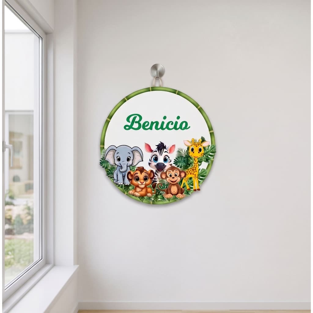 Enfeite De Porta Maternidade Bichinhos Do Safari Decoracao Bebe