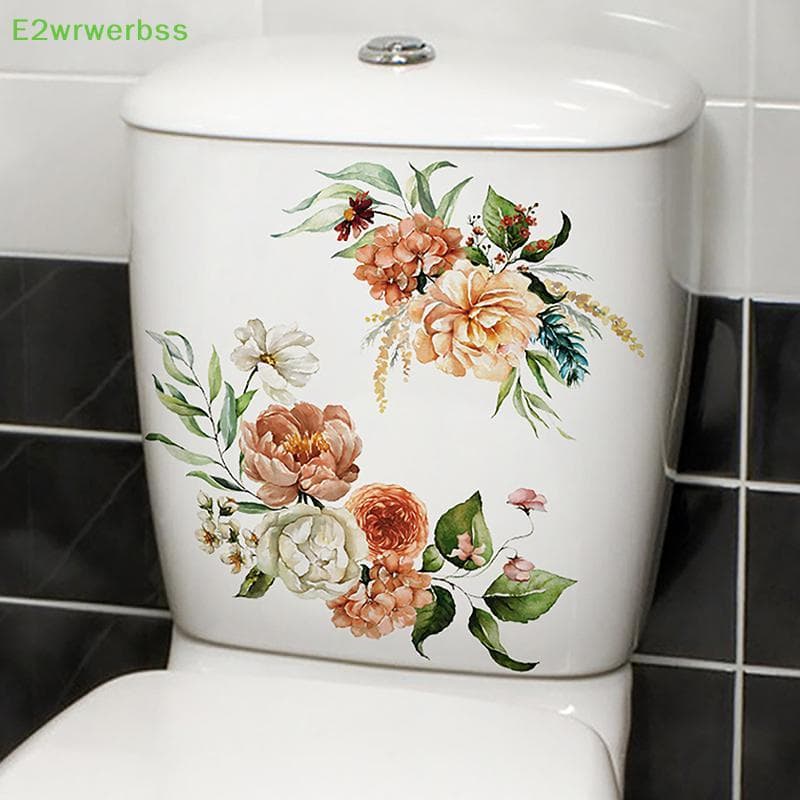 [E2wrwerbss] Assento De Vaso Sanitário Com Flor De Borboleta , Decalques Autoadesivos Para Tampa , Faça Você Mesmo , Sti