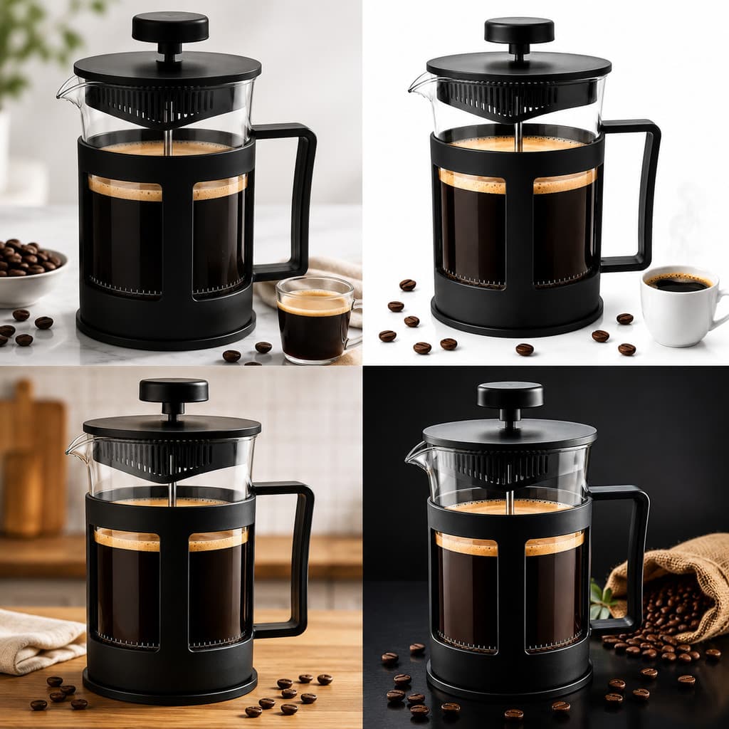 Prensa Francesa Cafeteira de Vidro 600ml com Filtro Removível para Café Chá e Leite