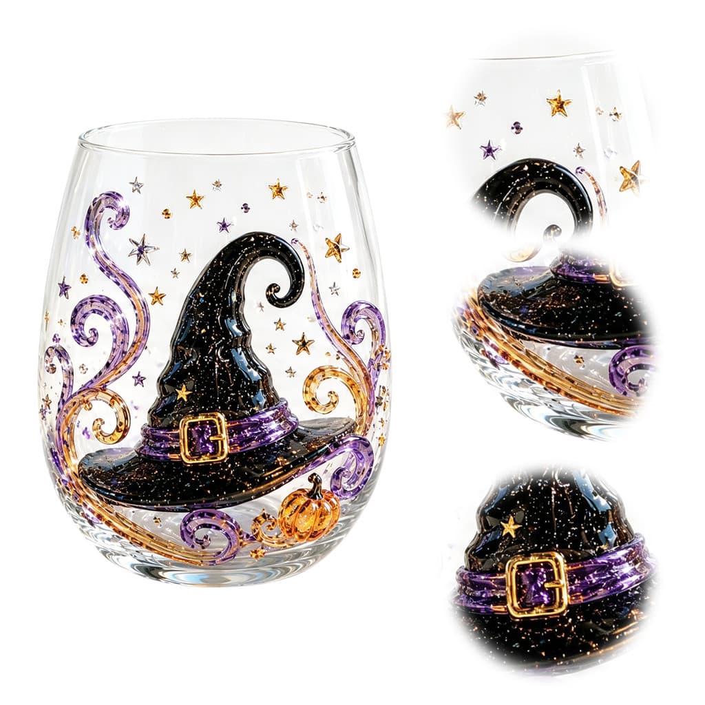 Conjunto De Vidro Gótico Witchy Assustador Vela Festa Uísque Copo Para Coquetel [covdes.br]