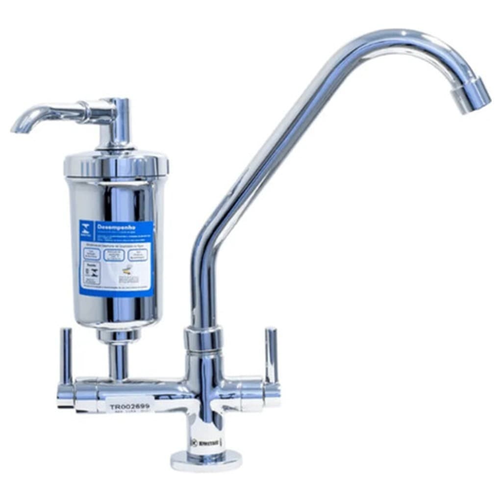 Torneira Kimetais Classic Light 1159 C-52 Cozinha Mesa Com Filtro Água Cromada Bica Móvel Duplo Comando Metal