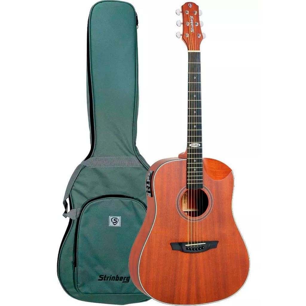 Violão Elétrico Strinberg Sd201hc Folk Mgs Mahogany Com Bag