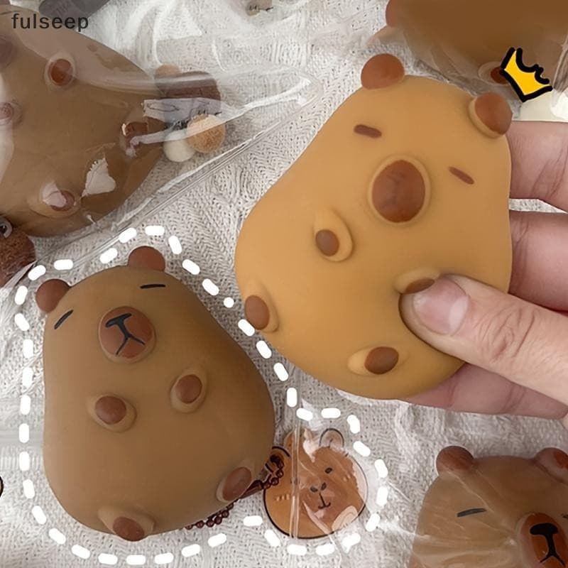 [fulseep] Capivara Fofa Squishy Stress Relief Dpression Toy Recuperação Lenta Pitada Novo Brinquedo Fidget BR