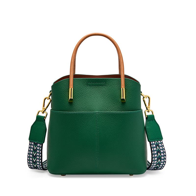 Primavera E Verão 2025 Nicho Balde De Couro Saco Feminino Versátil Estilo Estrangeiro Bolsa high-end casual Do Mensageir