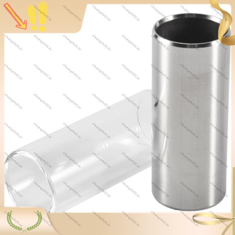 [Promover C] Corrediça De Vidro De 2 Peças E Metal Para Guitarra , Média (6 cm)
