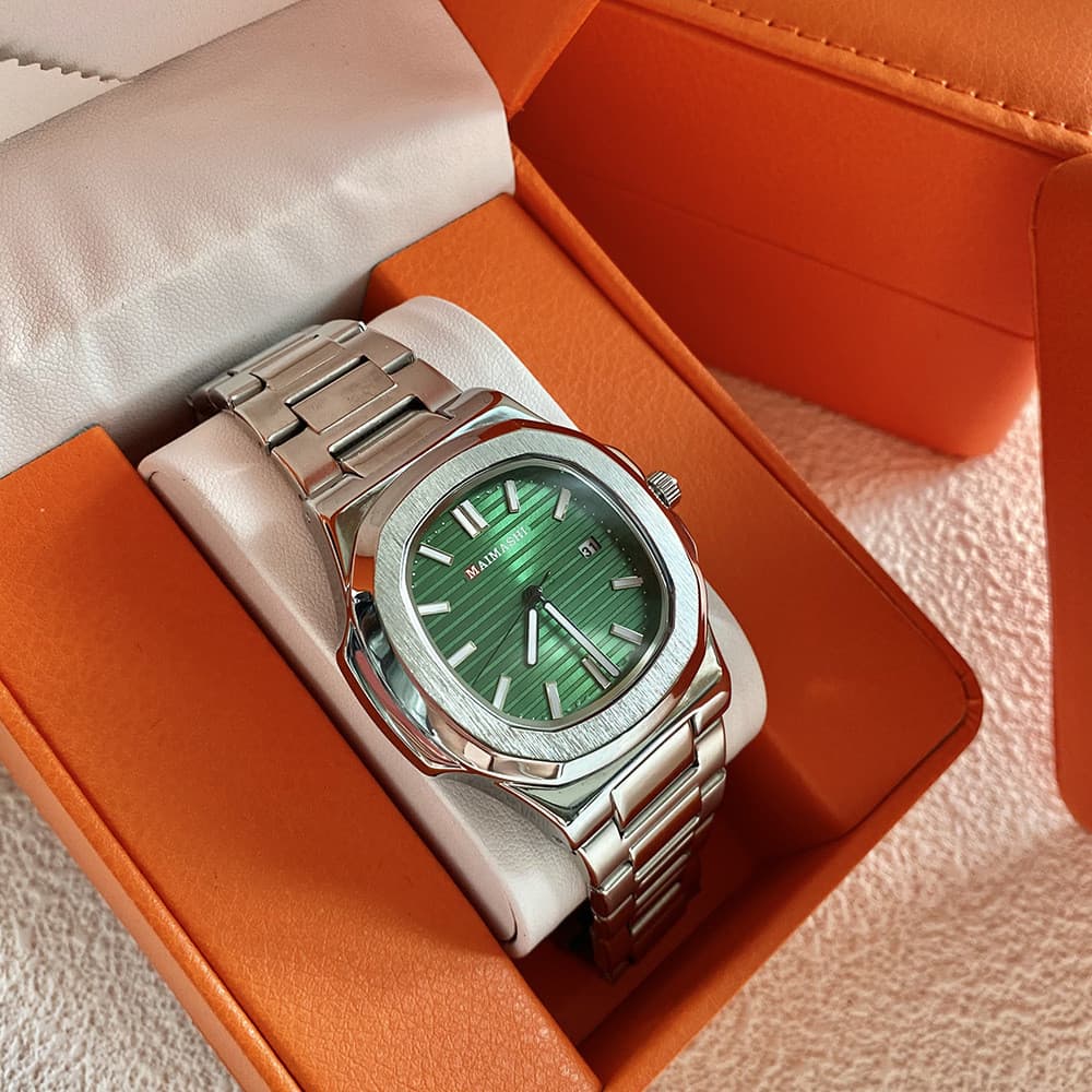 Relógio quadrado simples masculino relógio de quartzo presente masculino feminino relógio de pulso mostrador grande