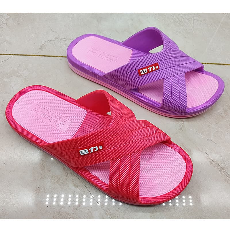 Chinelos femininos genuínos retráteis antiderrapantes sapatos internos 3611-2