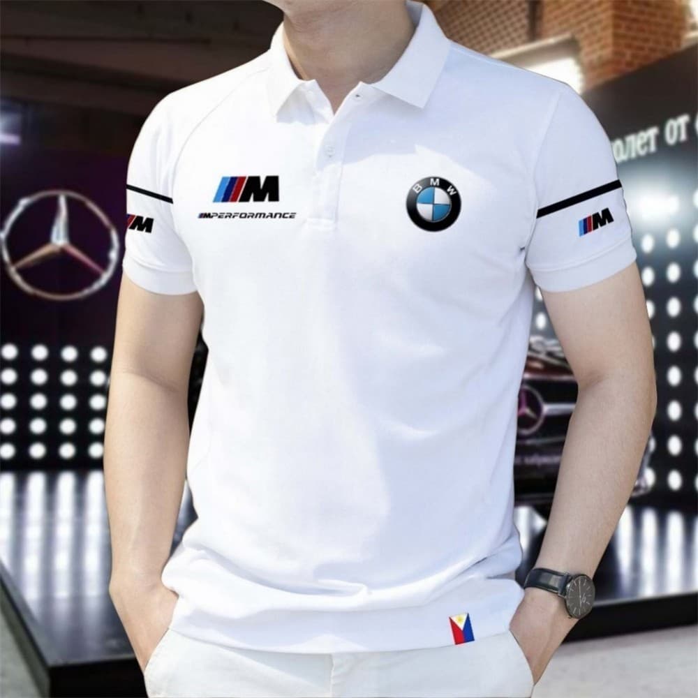 Camisa polo masculina BMW para motocicleta, camisa polo de marca, negócios, Casual, manga curta, camisa de ciclismo ao a