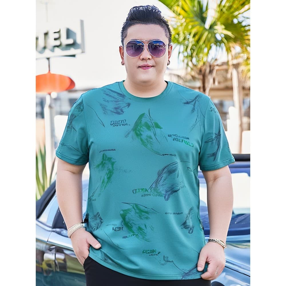 2025 novo estilo verão camiseta de manga curta masculino juventude na moda impresso meia manga camiseta Bottoming
