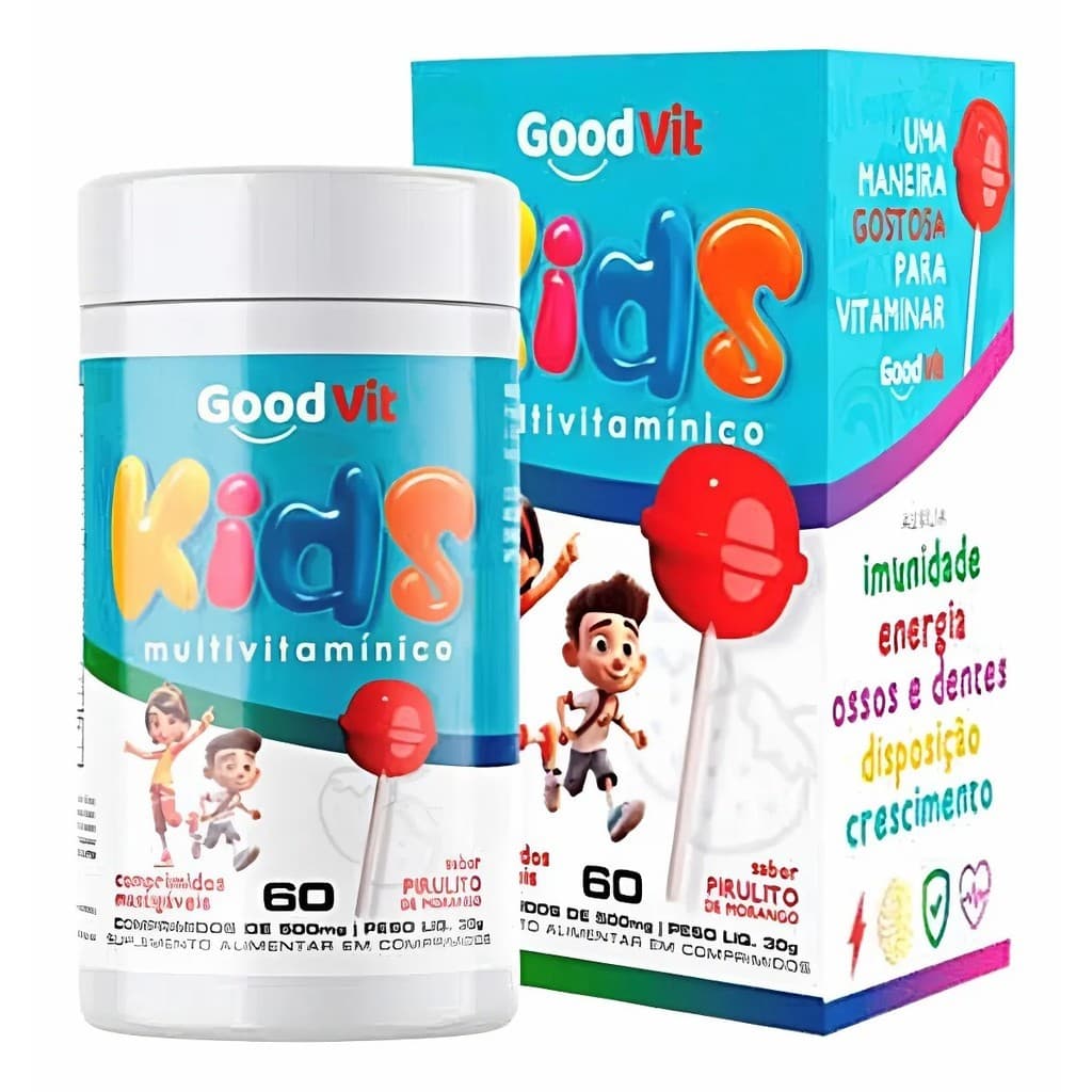 Multivitaminico Kids 60 Comprimidos Mastigaveis Good Vit