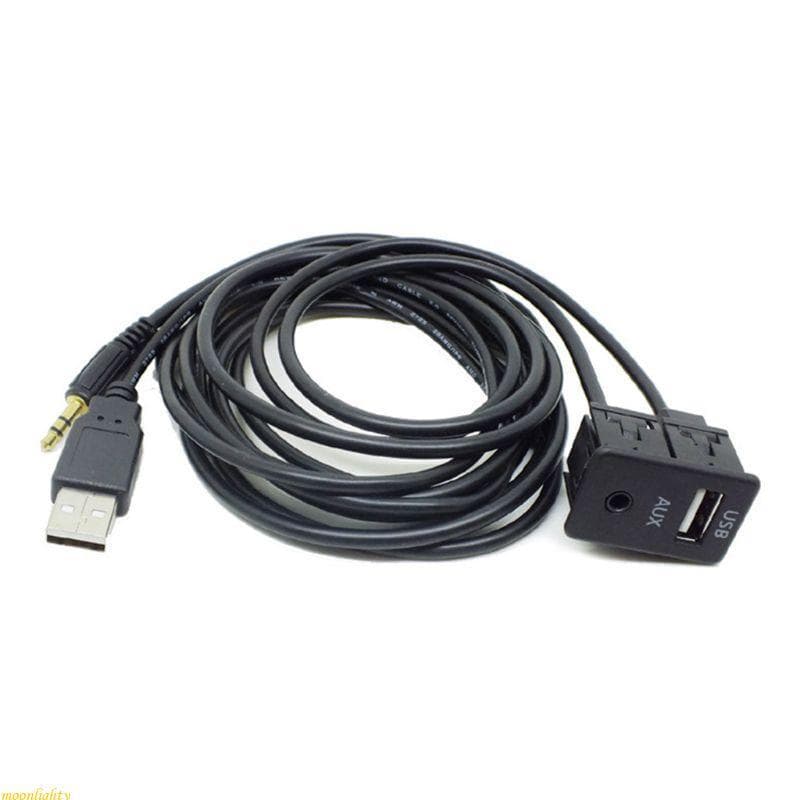 moonlighty 1 5M Painel USB Montagem Embutida Para Carro Adaptador Extensão 3 5 Mm