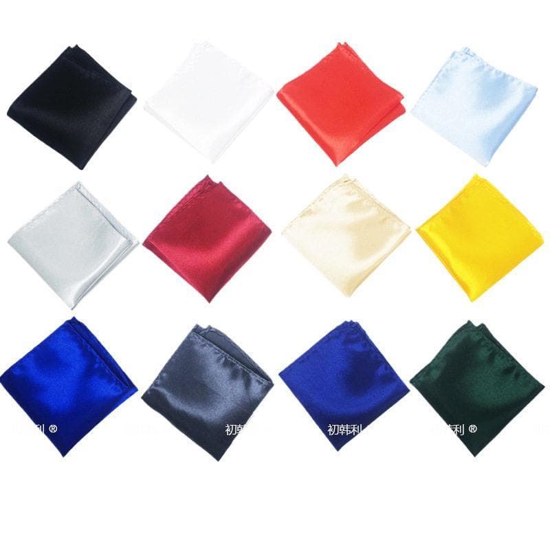 Bolso quadrado masculino imitação de seda terno cachecol lenço masculino feminino lenço quadrado cachecol cor sólida na
