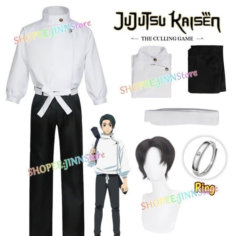 JINN-OKKOTSU YUTA JUJUTSU KAISE Peruca de Cosplay Fantasias de Anime Traje para Festa a Fantasia EJYJ H0PJ
