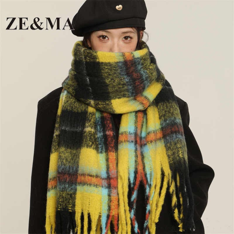 ZE & MA cachecol feminino 2026 novo estilo inverno estilo coreano atmosfera luz luxo High-End sentimento outono inverno