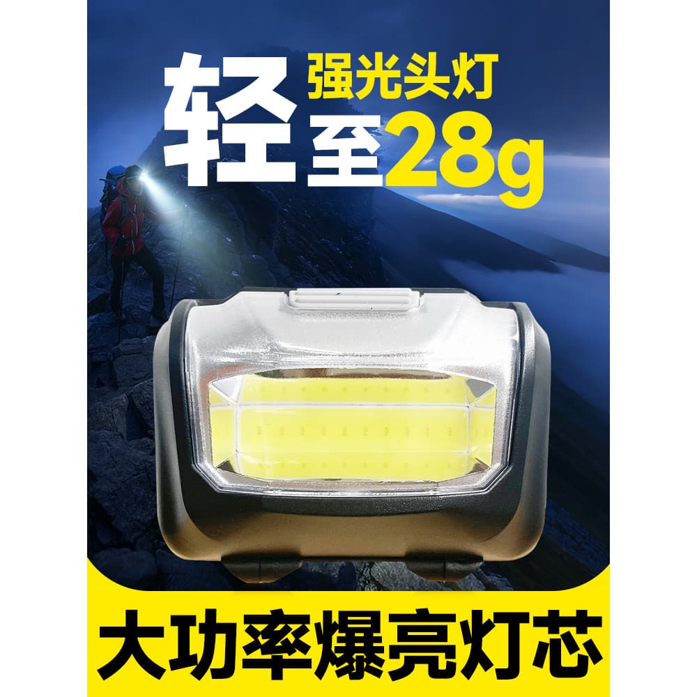 Farol de luz forte montado na cabeça recarregável Super brilhante iluminação de pesca noturna ao ar livre bateria de lon