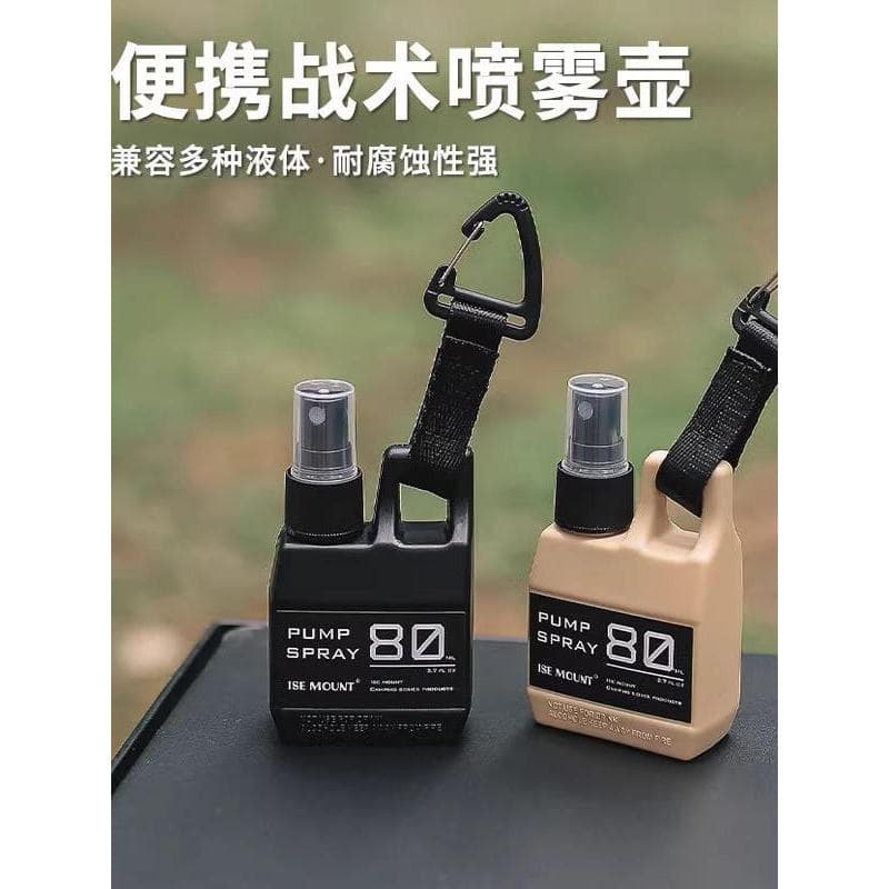 Viagem ao ar livre acampamento Mini portátil 80ml Spray garrafa pendurado fivela álcool rega pode desinfetante Sub-engar
