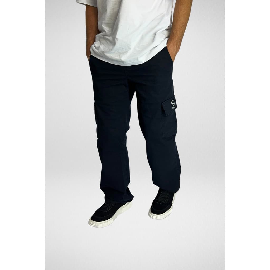 Calça Cargo Masculina Preta com bolso Lateral