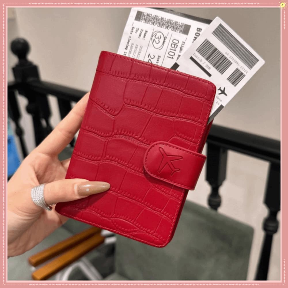 Porta-Passaporte , Bolsa Para Em PU De Cor Sólida , De Viagem Ultrafino Armazenamento De Documentos