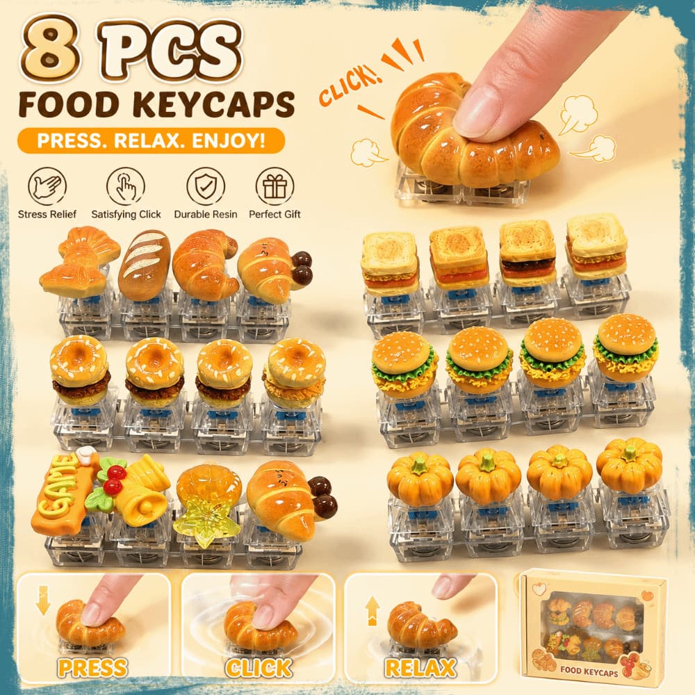 KARENGOODS Clicker Para Alívio Do Estresse , Pingente De Brinquedo Antiestresse Com Tecla De Pão Mecânico , Botão De Ded