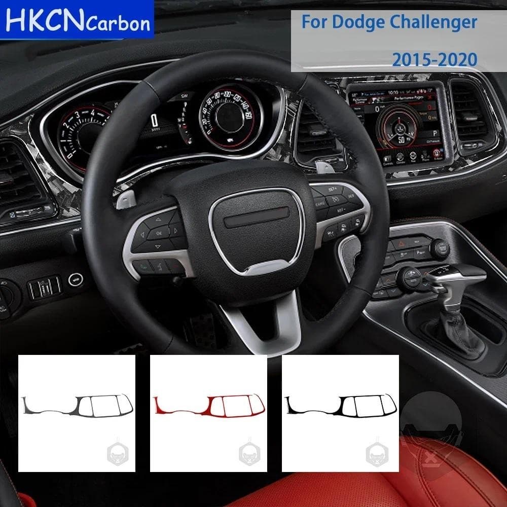 Para Dodge Challenger 2015-2020 Acessórios De Fibra Carbono Interior Do Carro Velocímetro Surround Painel Guarnição Ades