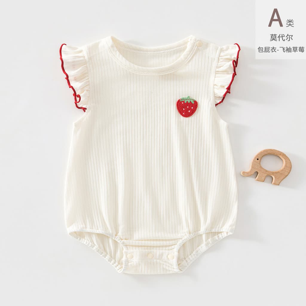Bebê macacão bebê menina macacão verão Modal bebê recém-nascido colete macacão fino sem mangas roupas de verão