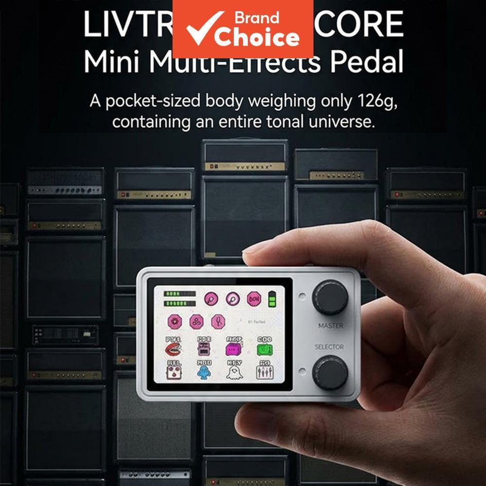 LIVTRA NANOCORE Bolso Guitarra Multi Efeitos Pedal 2.4 Polegada Tela Colorida Processador Recarregável NAM IR Suportado