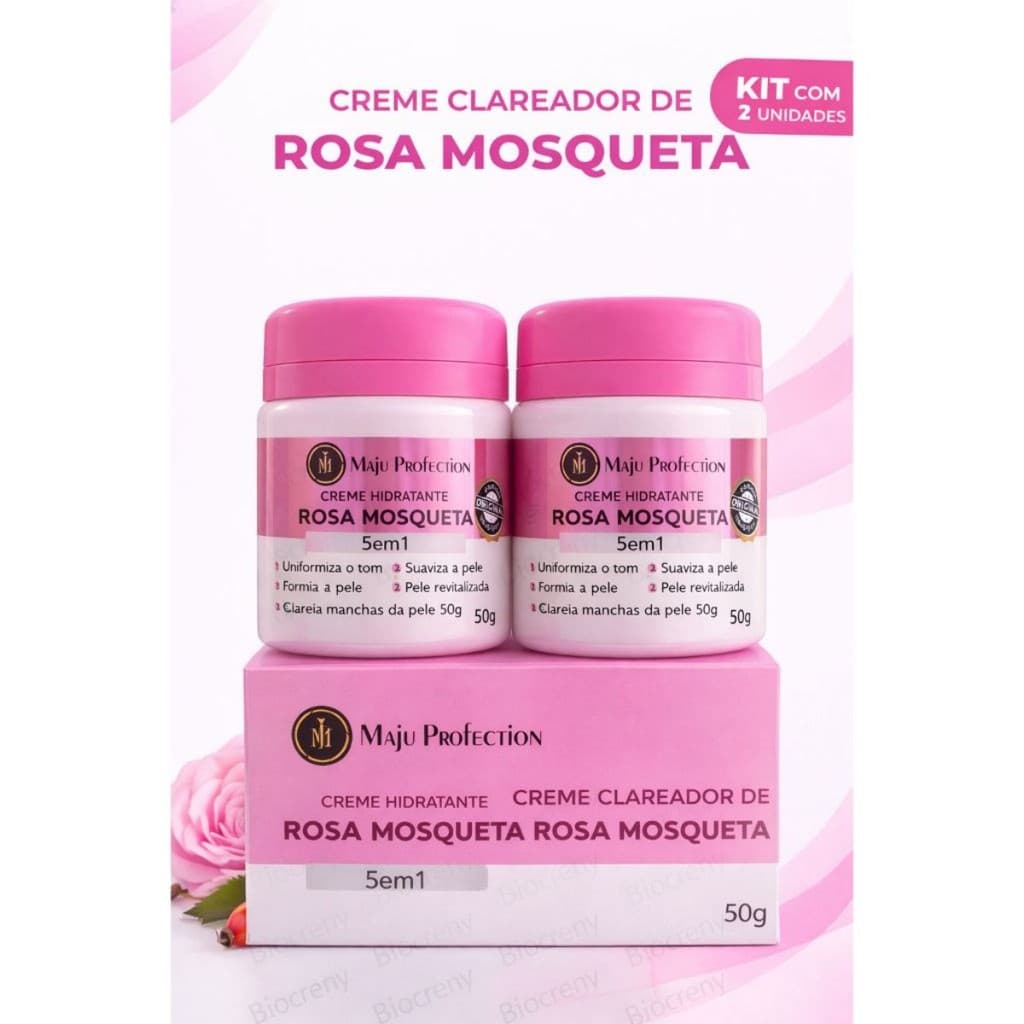 Kit 2 Pomadas Clareadoras Rosa Mosqueta — Cuidados para o Rosto