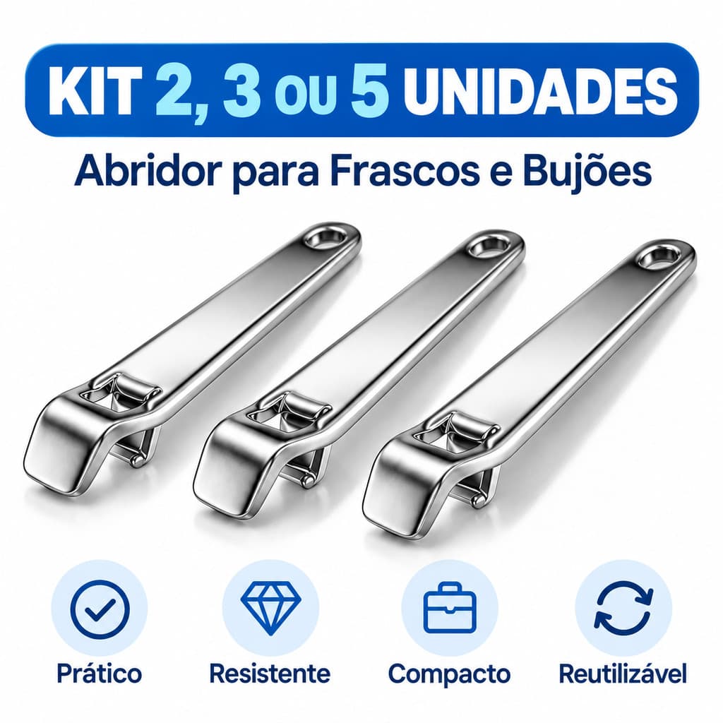 Kit Abridor Toxina Botulínica Ampola Botox Bujão Frasco Garrafa Inox